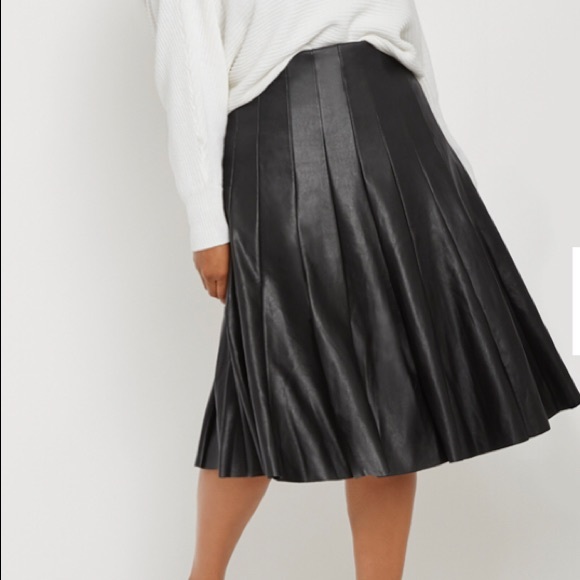 Lane Bryant Dresses & Skirts - Black faux leather skirt